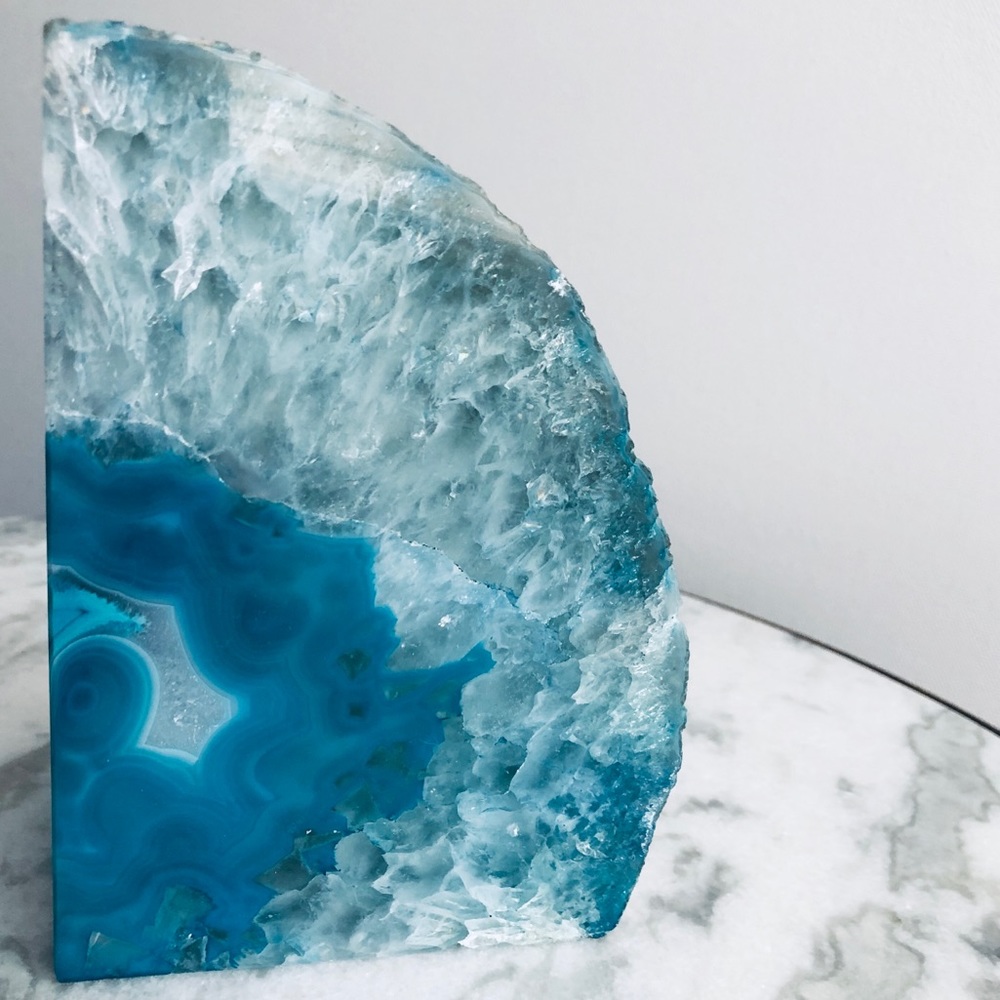 Blue Accent Genuine Agate Stone - Picture 2 of 2